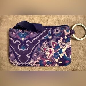 Vera Bradley Purple Floral Keychain Wallet